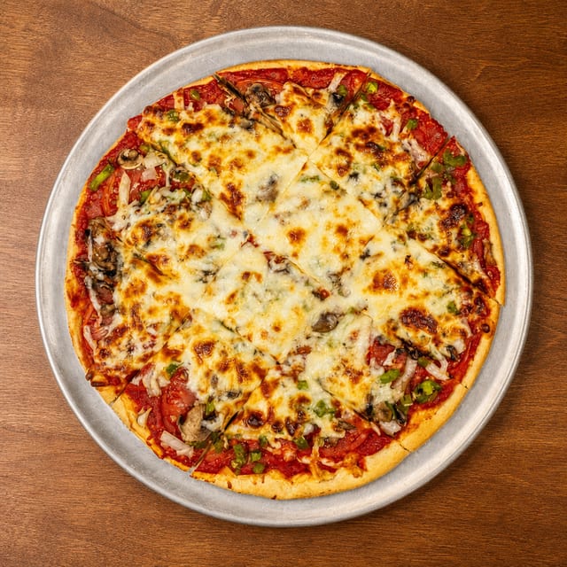 16" Veggie Thin Crust Pizza.