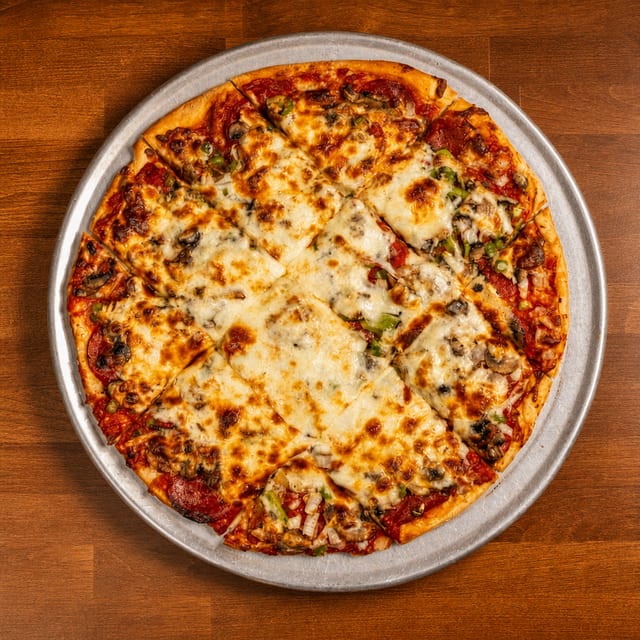 18" Supreme Thin Crust Pizza.