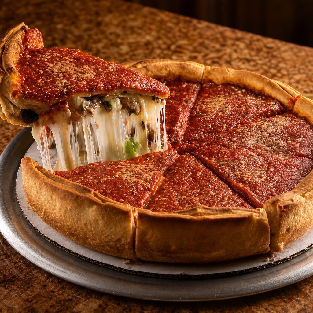 Large Supreme Stuffed Pizza.
