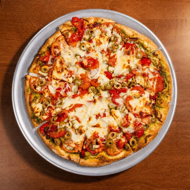 Small Grecian Delight Pizza.
