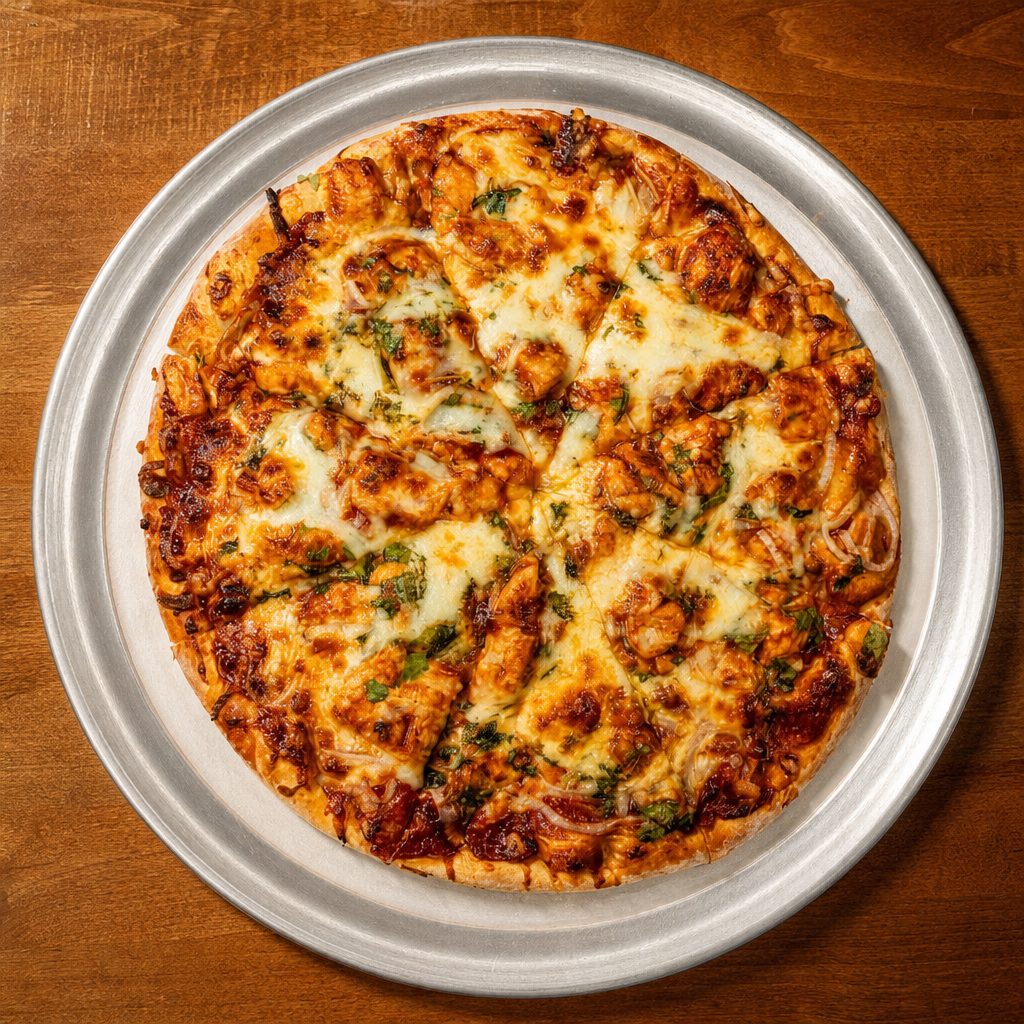 X-large BBQ Chicken Pizza.