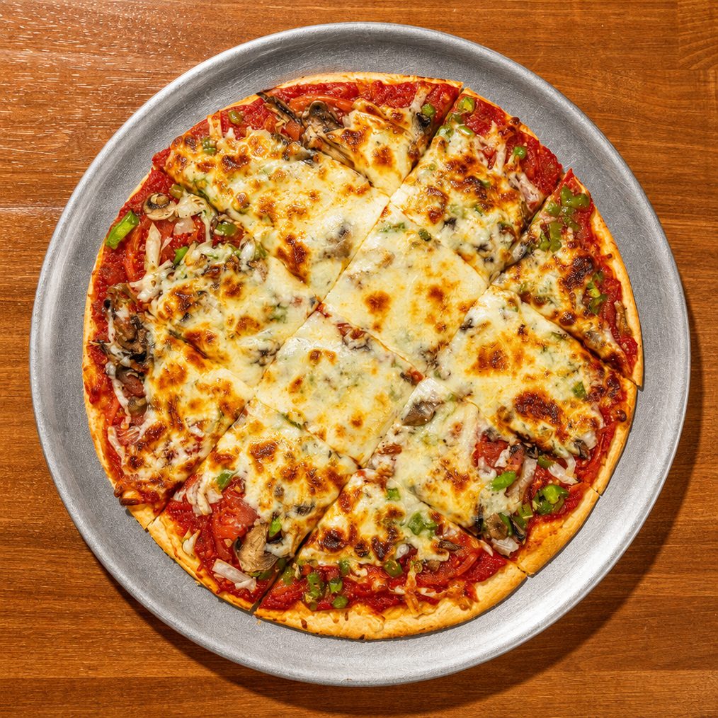 Small Veggie Thin Crust Pizza.