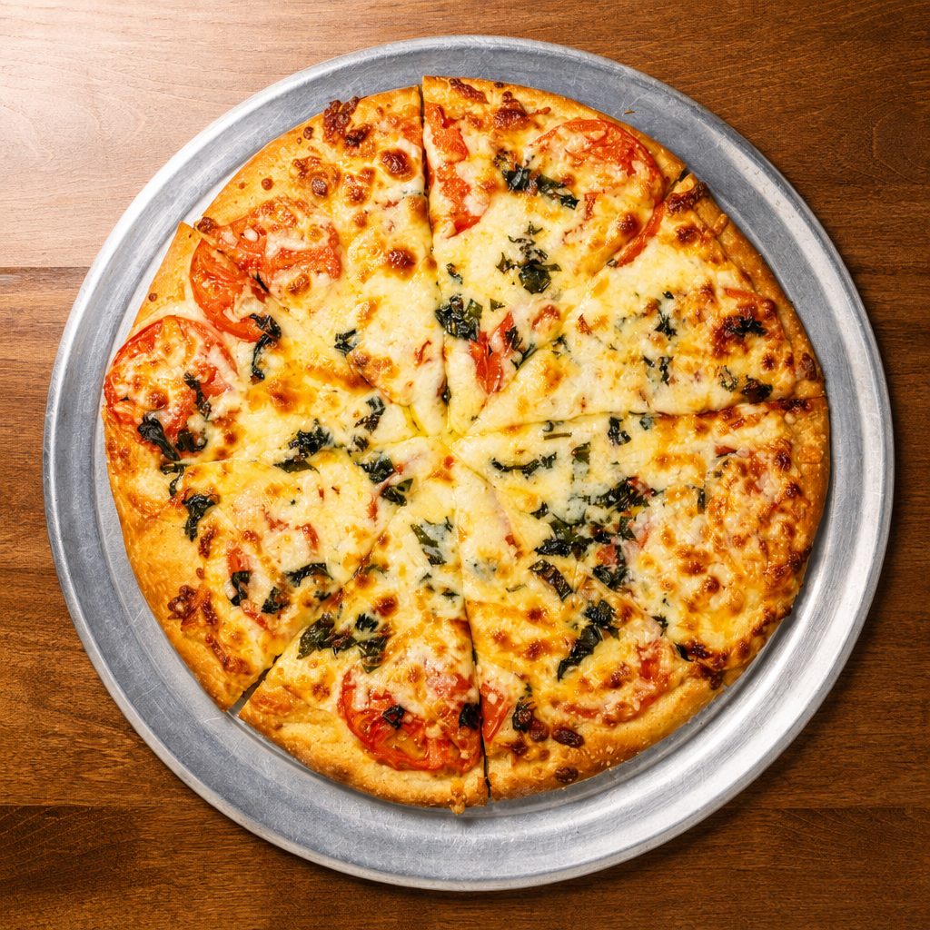 Small Four Cheese Pizza.