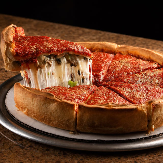 Medium Spinach Stuffed Pizza.