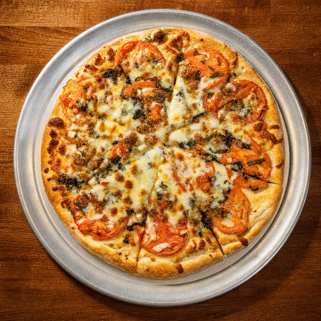 Small Garlic Lovers Pizza.