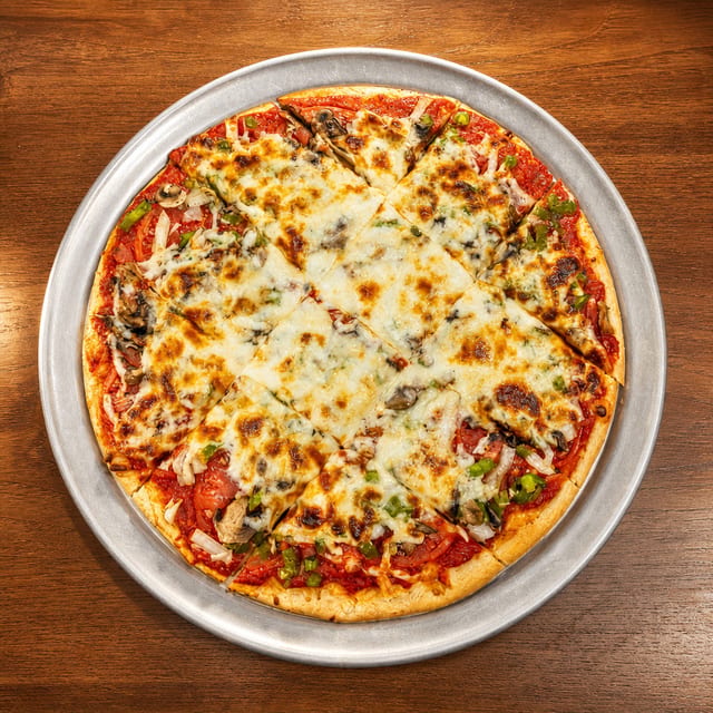 X-large Veggie Thin Crust Pizza.