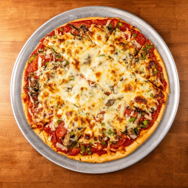 18" Veggie Thin Crust Pizza.