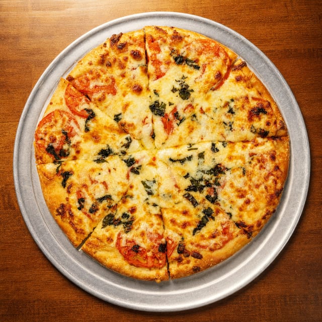 Large Four Cheese Pizza.