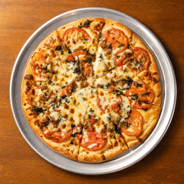 Medium Garlic Lovers Pizza.