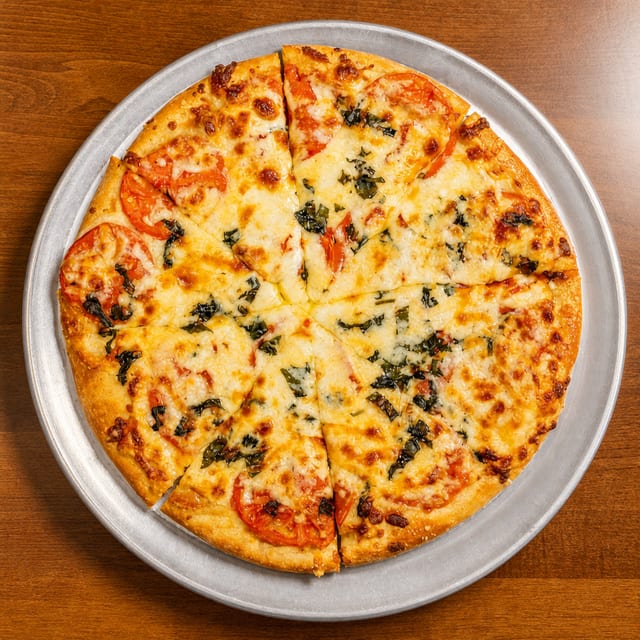 Medium Four Cheese Pizza.