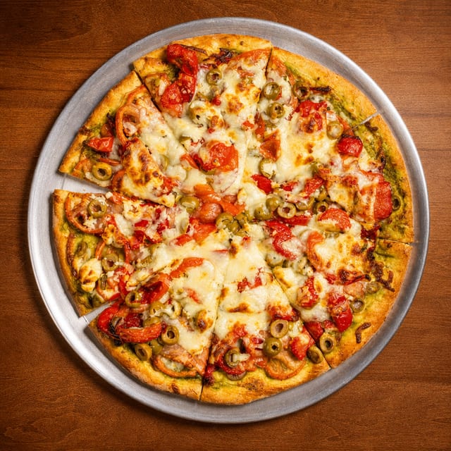 Small Grecian Delight Pizza.