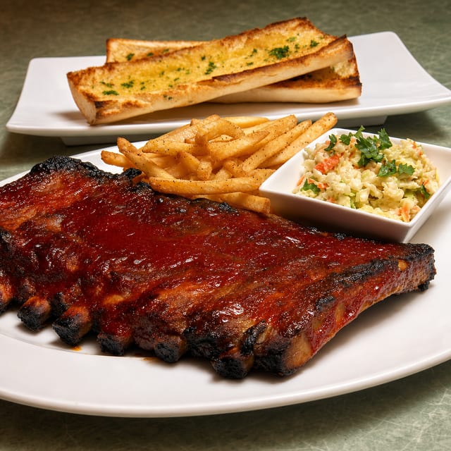 1/2 Slab BBQ Baby Back Ribs.