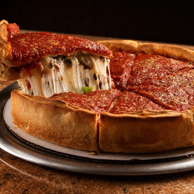 Small Spinach Stuffed Pizza.