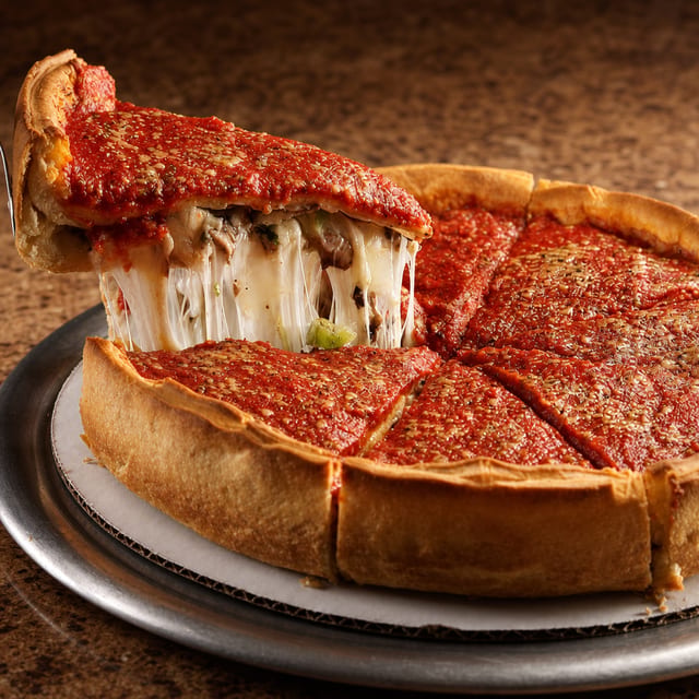 Large Spinach Stuffed Pizza.