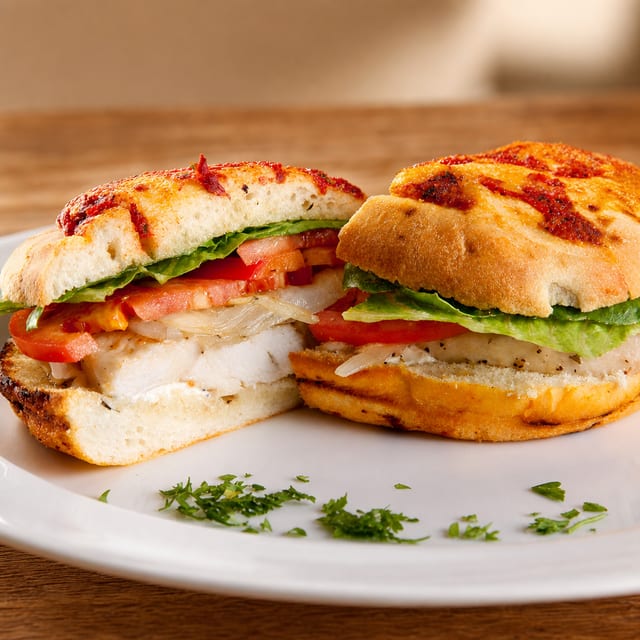 Chicken Athena Focaccia.