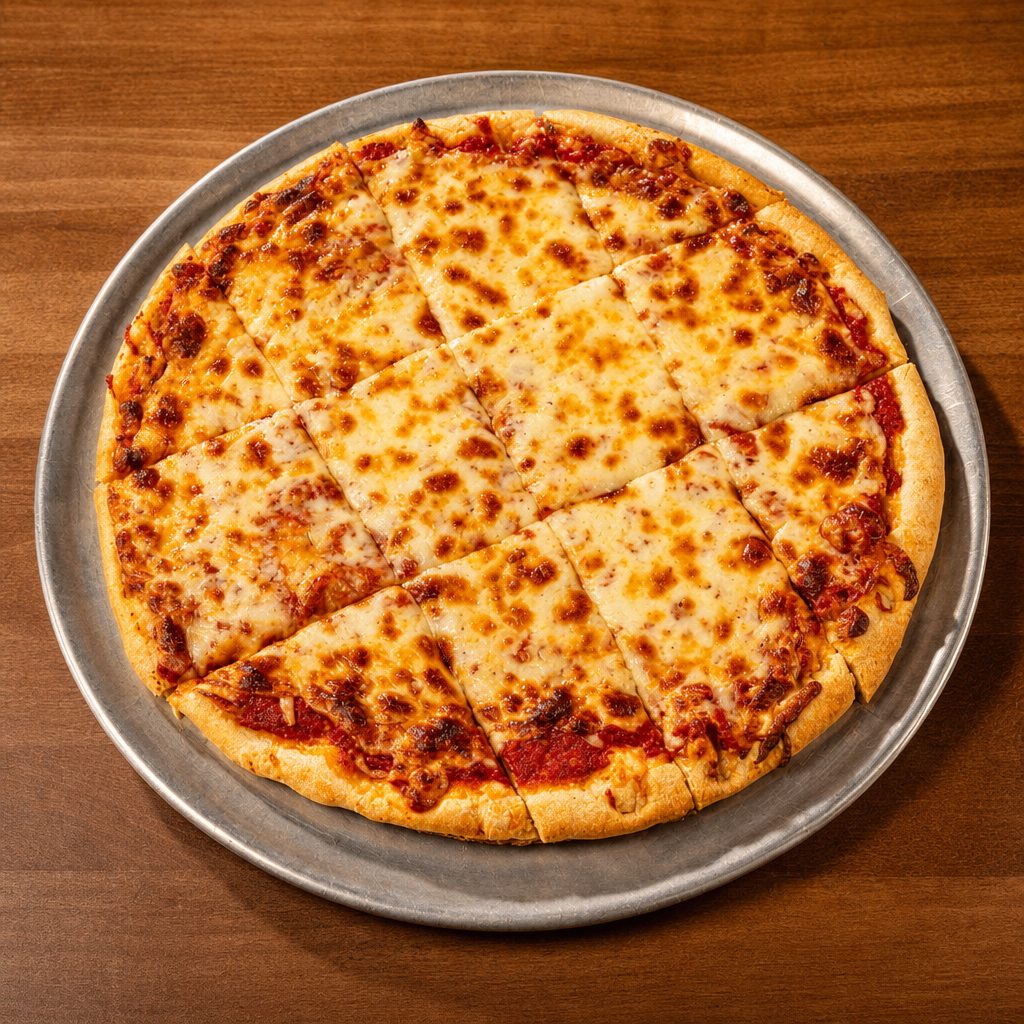 BYO Thin Crust Cheese Pizza Medium.