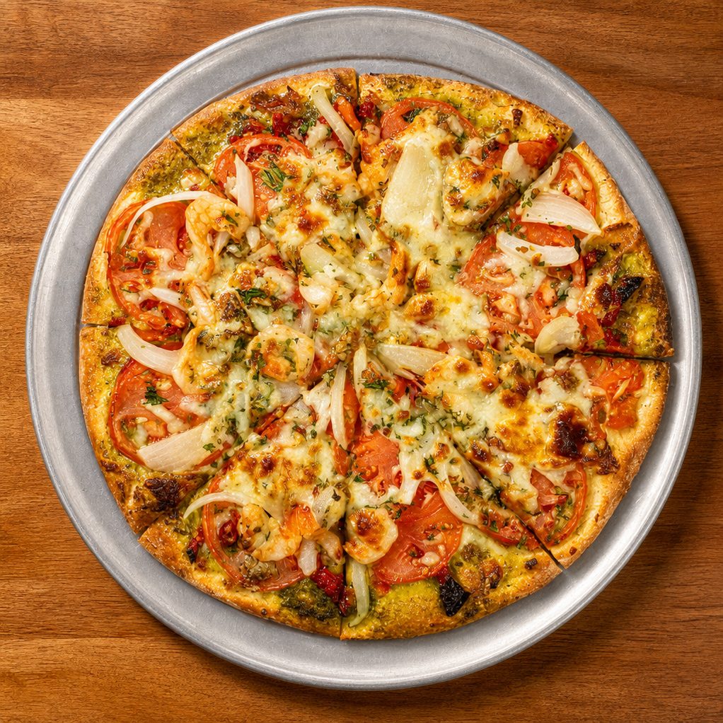 Pesto Lovers Pizza Medium.