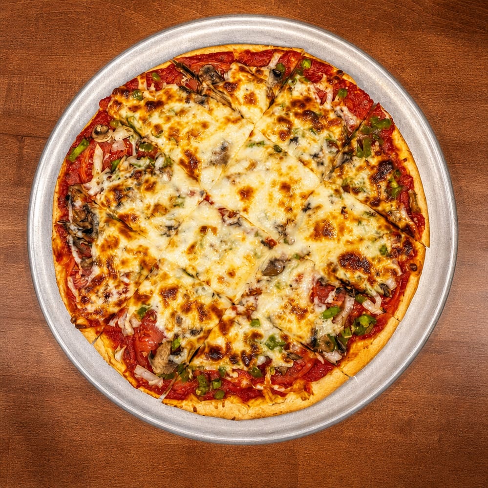Veggie Thin Crust Pizza Small.