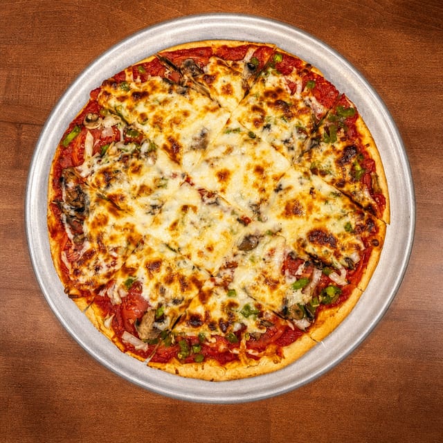 Veggie Thin Crust Pizza Small.