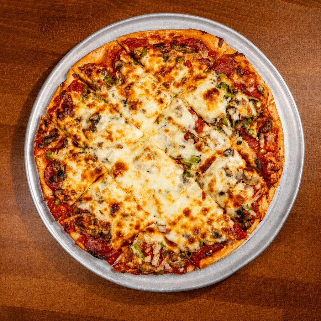 Supreme Thin Crust Pizza Medium.
