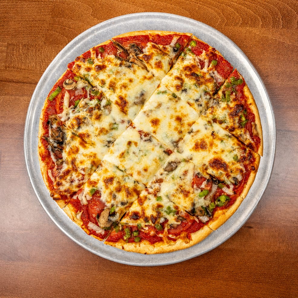 Veggie Thin Crust Pizza Large.