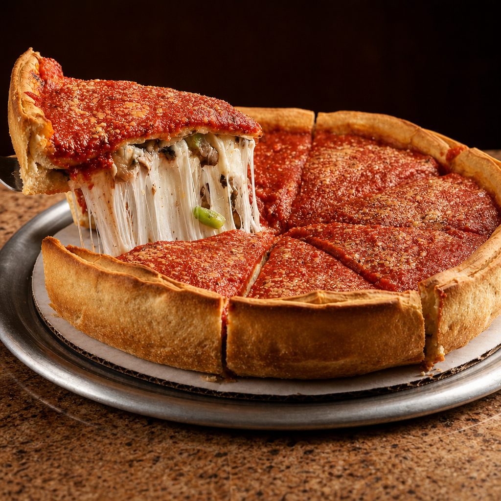 Veggie Stuffed Pizza Large.