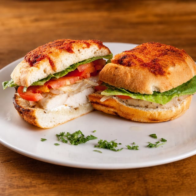 Chicken Athena Focaccia.
